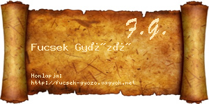 Fucsek Győző névjegykártya